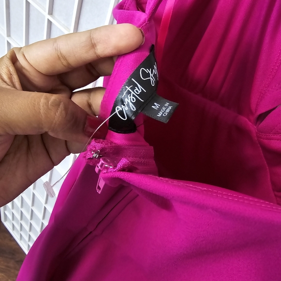 #121 Crystal Sky Magenta Jumpsuit with pockets NWOT - Picture 5 of 7